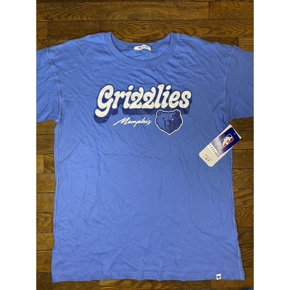 NWT 47 Brand Memphis Grizzlies T Shirt Mens Medium Blue NBA Graphic Tee